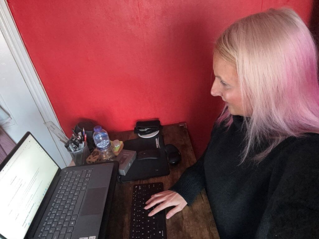 Joanne Layfield Outlaw Girl Services helping clients with administrative support